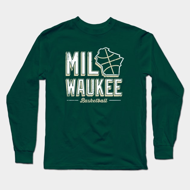 Milwaukee Basketball Long Sleeve T-Shirt by KFig21